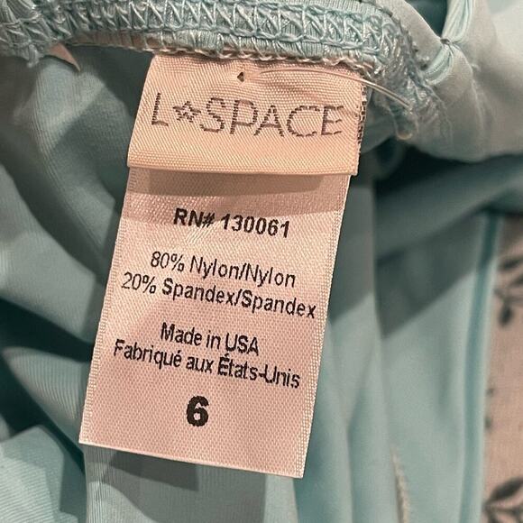 L*Space Isabelle One Piece Swimsuit in Pacifica Blue Women's Size 6 NWOT - Picture 8 of 11